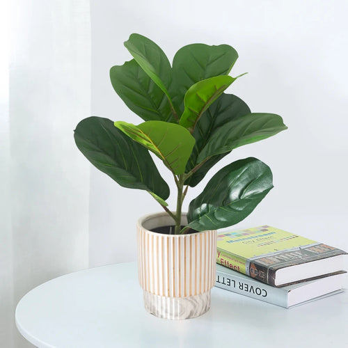Artificial ficus plant with banyan leaves for garden or office decoration - vue 3 sur 6