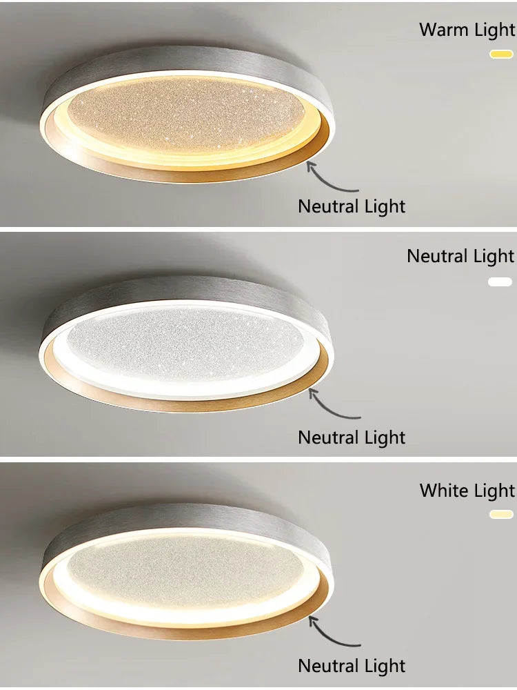 Modern Lights Round Ceiling Lamp Starry Sky Bedroom Luster Simple Balcony Lampara Porch Creative Personality Room Chandeliers