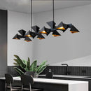 Modern decorative black metal designer chandelier for indoor use