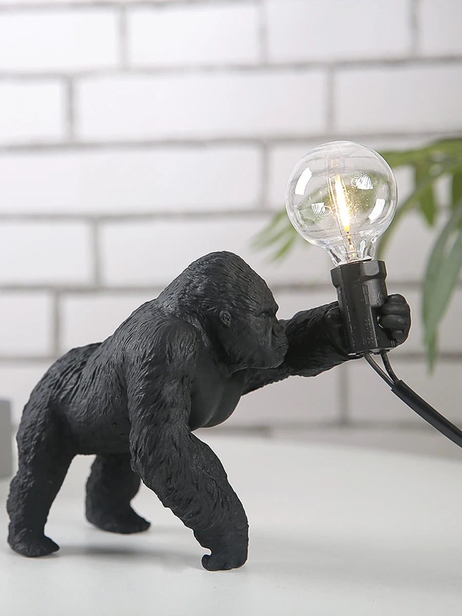 Nordic king kong customisable resin animal table lamp - vue 11 sur 15
