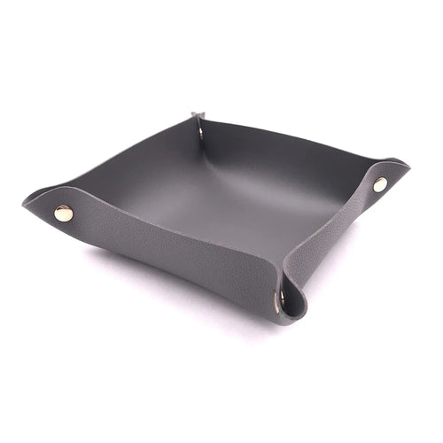 Foldable leather tray for storage and decoration - vue 10 sur 13