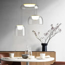 Modern LED pendant light with glass cover