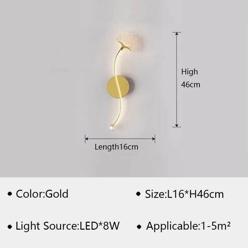 Modern LED wall light for elegant interior decor - vue 20 sur 21