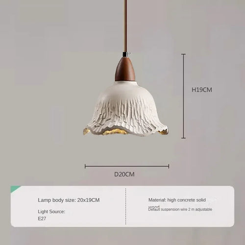 Modern wood and marble chandelier for elegant interiors - vue 11 sur 14