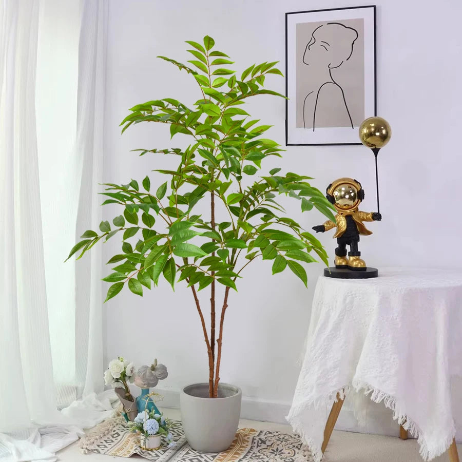 Large artificial ficus branch for indoor and outdoor decoration