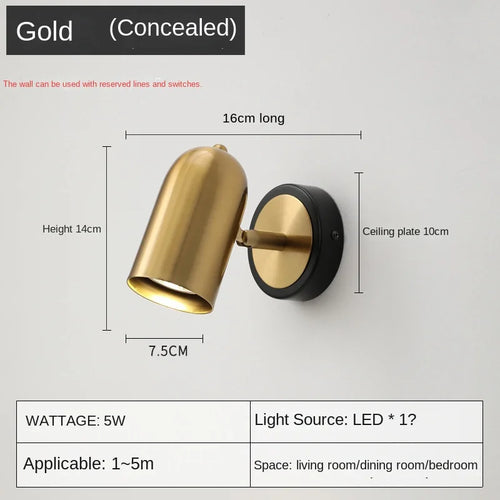 Modern adjustable angle wall light for indoor lighting - vue 9 sur 9