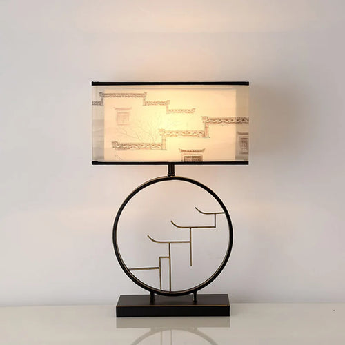 Retro Chinese-style bedside lamp for interior decoration - vue 2 sur 7
