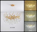 Luxurious gold glass chandelier for interior decoration