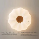 Nordic solid wood ceiling light with acrylic shade for living room, bedroom, hotel or restaurant