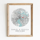Personalised city map valentine's day gift for him