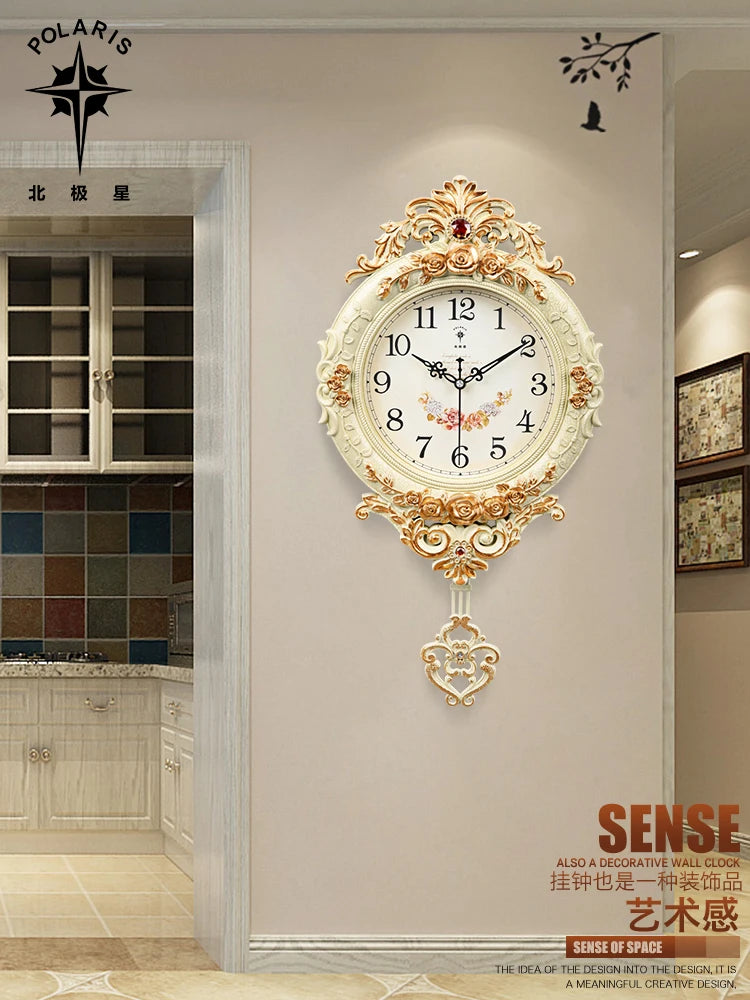 horloge murale de luxe silencieuse style moderne pour décoration intérieure - vue 2 sur 11