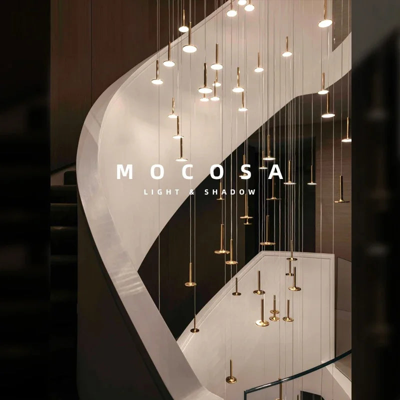 Starry sky meteor shower ceiling chandelier for villa or shop - vue 4 sur 6