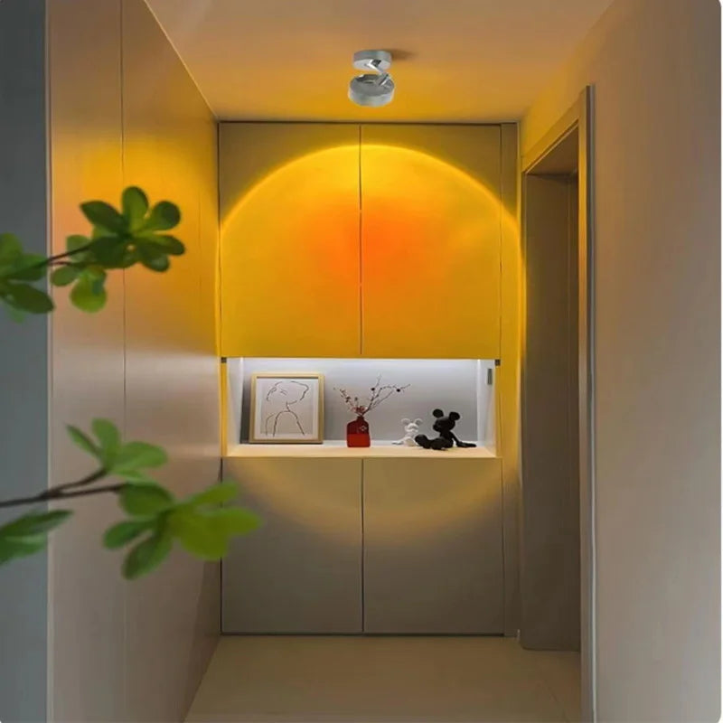 Creative rotating wall light with sunset effect - vue 10 sur 10