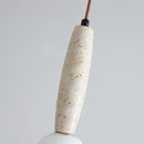 Vintage LED chandelier with natural stone pendant