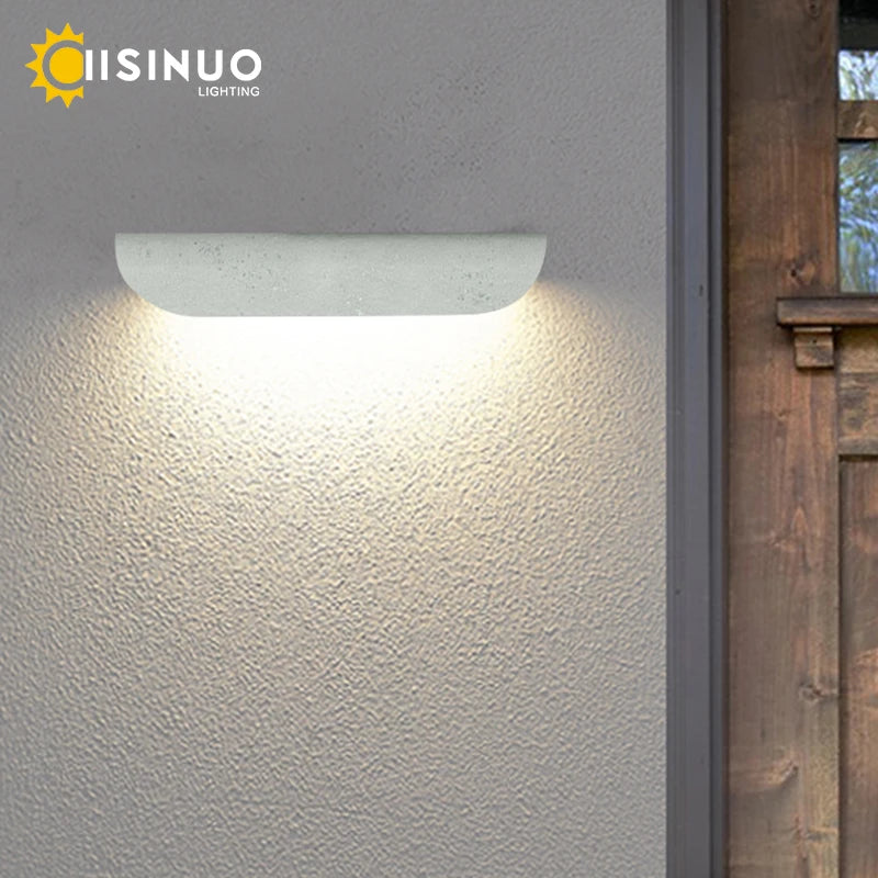 Outdoor LED wall light IP65 waterproof white finish for porch and entrance
