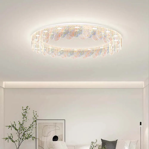 Creative LED ceiling light with eye protection for interiors