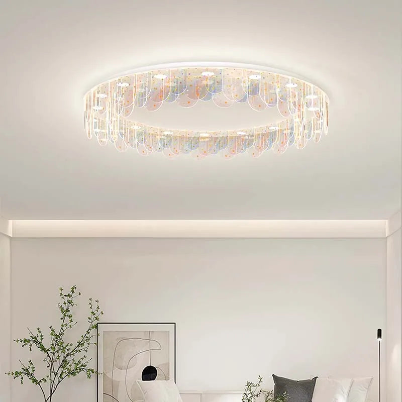 Creative LED ceiling light with eye protection for interiors