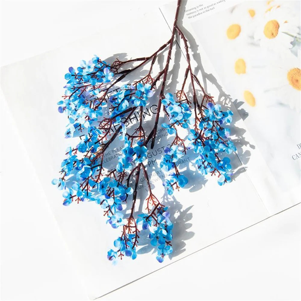 Artificial cherry blossom and gypsophila flowers for wedding and vase DIY decoration