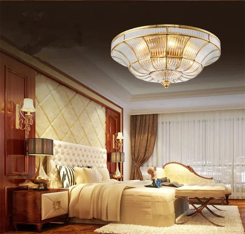 Handmade pure copper ceiling light for elegant interiors - vue 6 sur 6