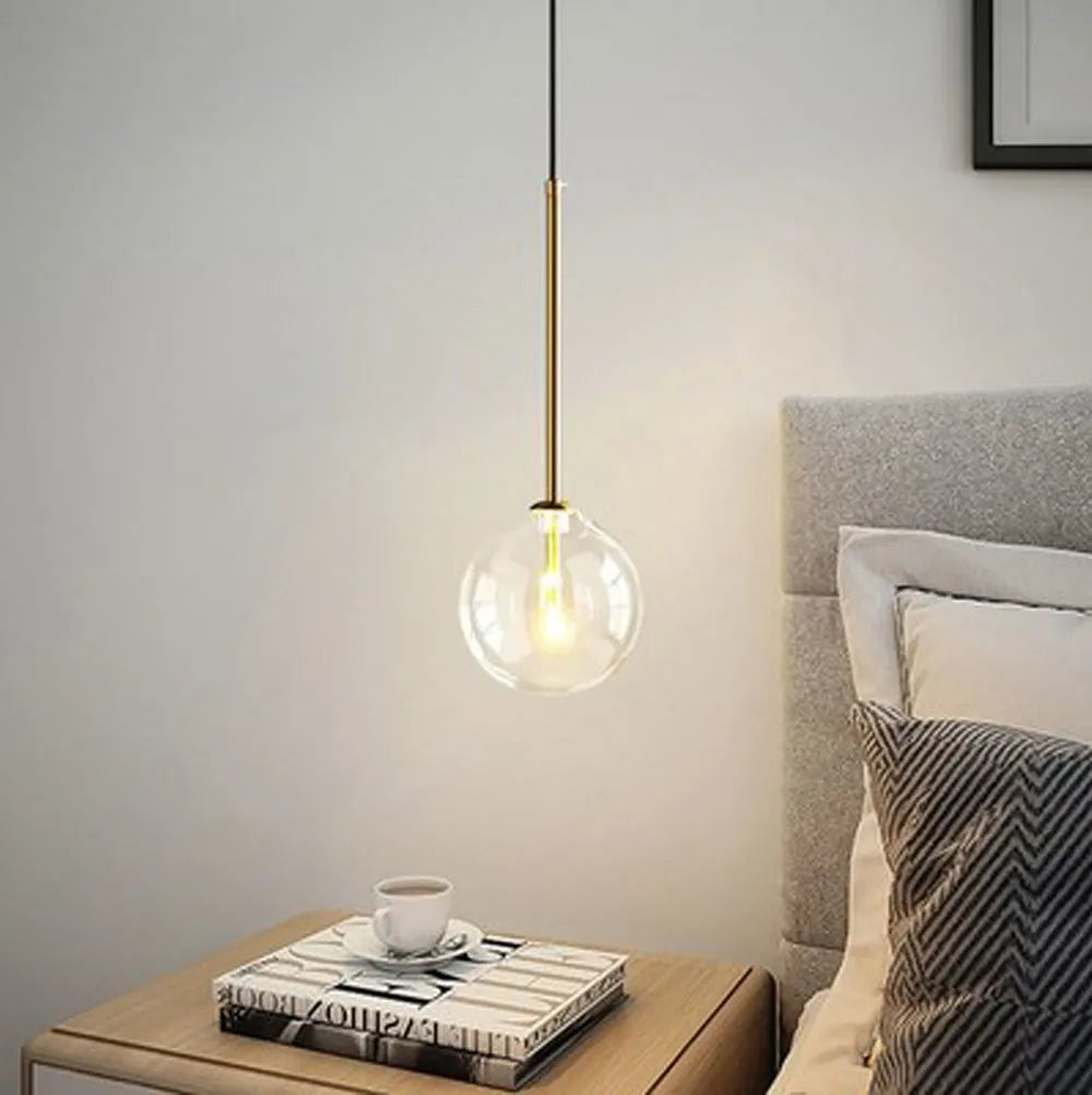 Modern Nordic clear glass pendant light