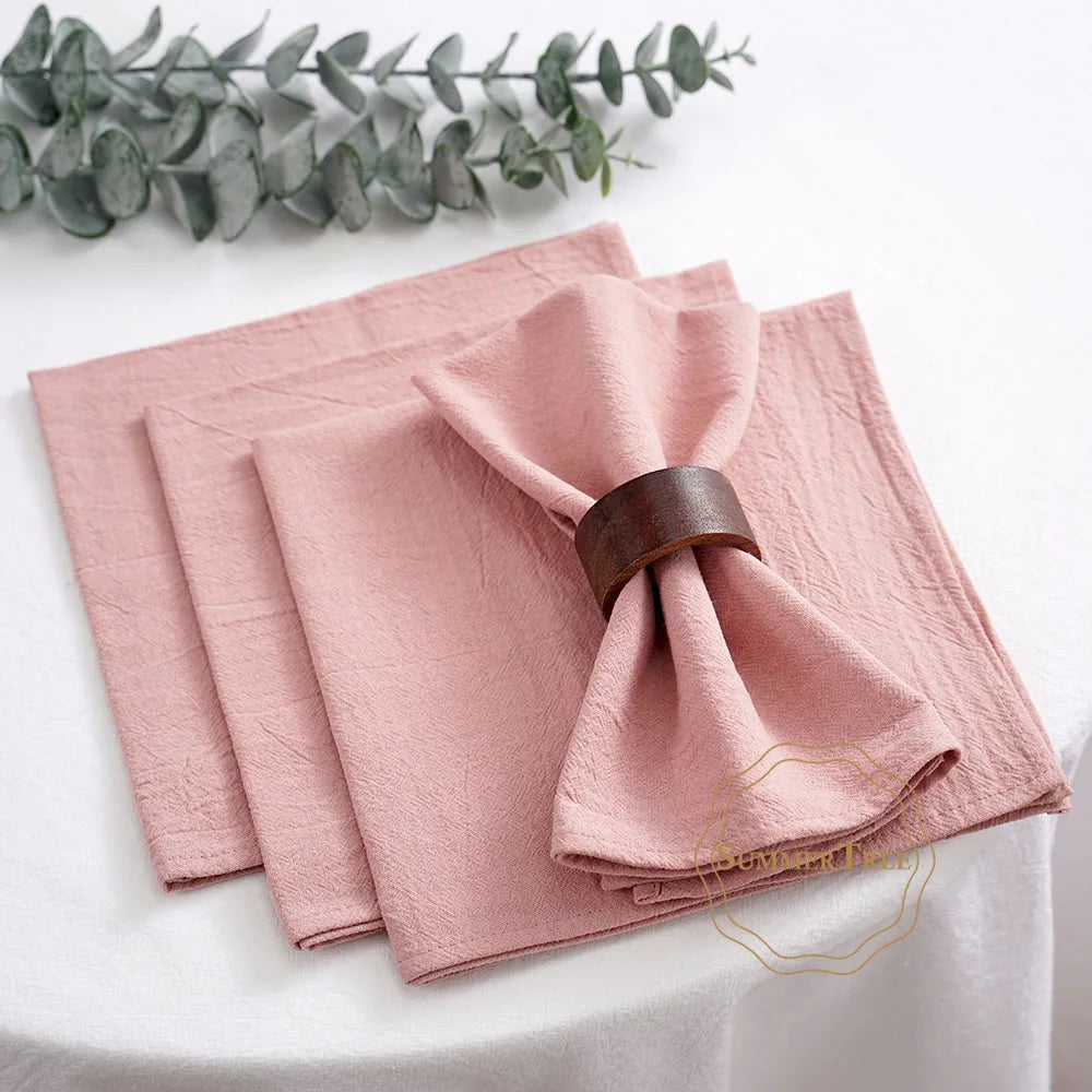 Set of 24 plain cotton washable napkins