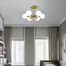 Nordic white glass chandelier for indoor lighting