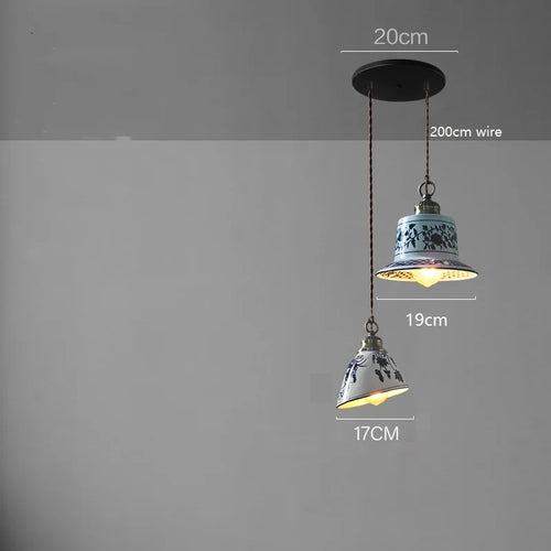 Modern ceramic LED pendant light for home interiors - vue 23 sur 29