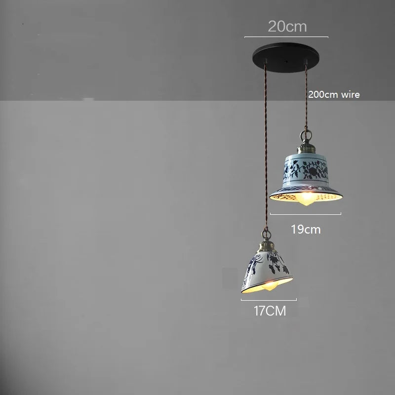 Modern ceramic LED pendant light for home interiors - vue 22 sur 29