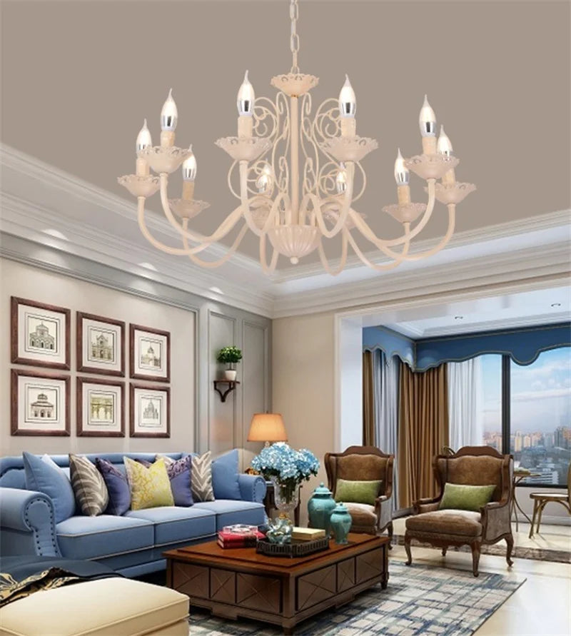 American country style retro wrought iron chandelier for interior decoration