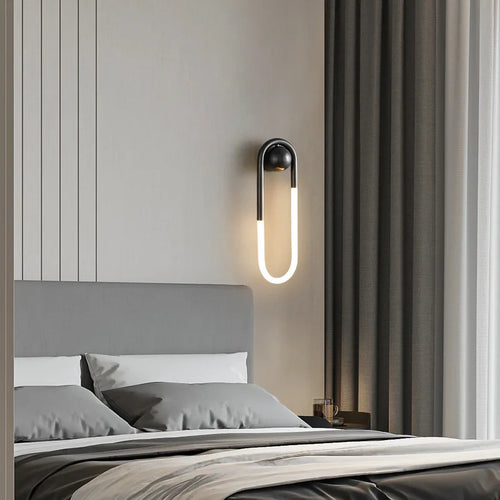 Modern elliptical LED wall light for interior decoration - vue 4 sur 11