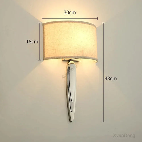 Caserta fabric circle wall light for interior decoration - vue 10 sur 15