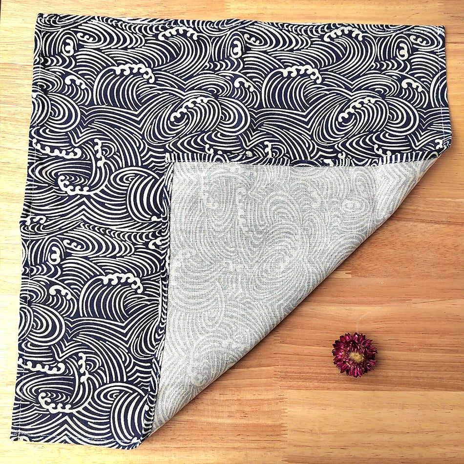 Set of 4 Japanese style patterned table napkins
