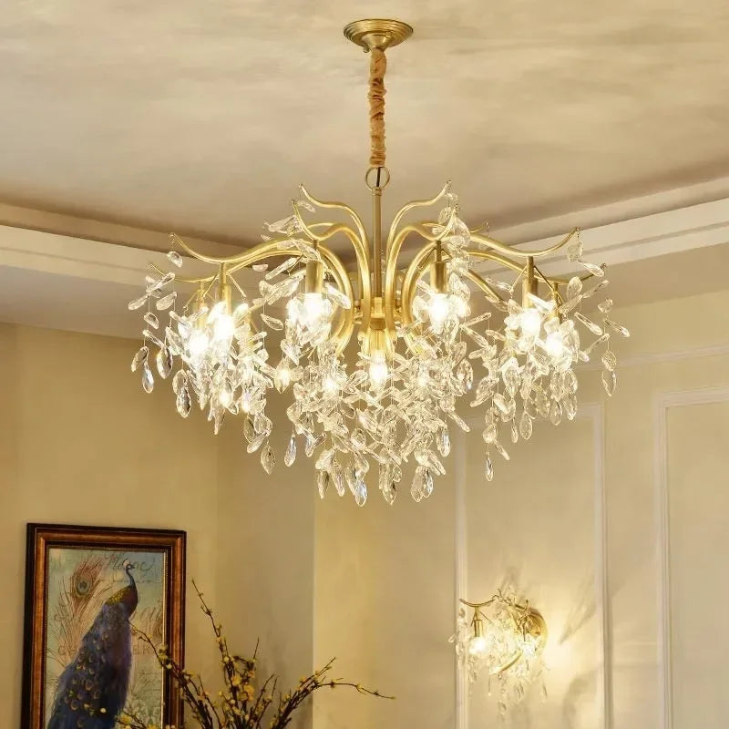 modern crystal chandelier floral design for interior decoration