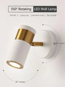 Adjustable nordic LED wall lamp