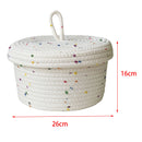 handwoven cotton basket for decorative storage