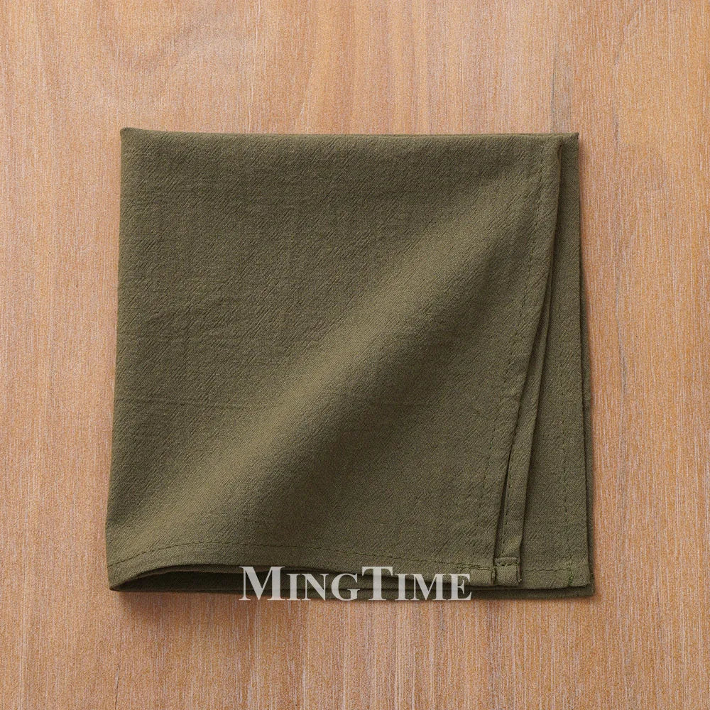 Reusable classic style washed cotton table napkin
