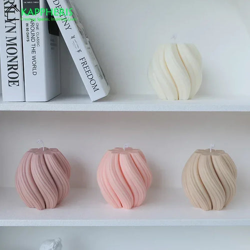decorative swirl scented candles aesthetic aromatic for home - vue 5 sur 20