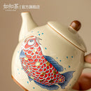 Chinese arowana retro ceramic kung fu teapot 150ml