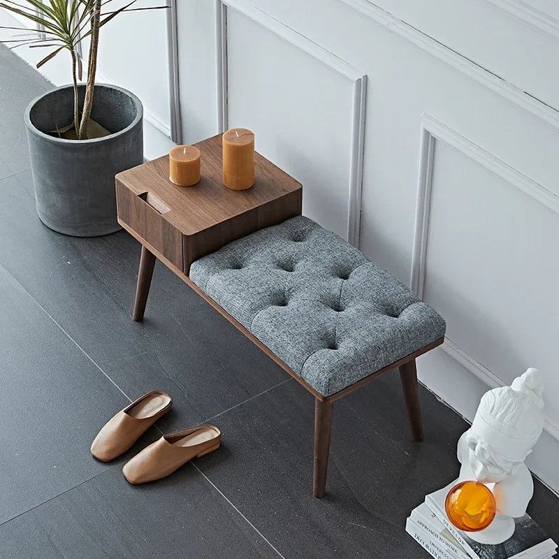 Nordic changing stools with storage modern design