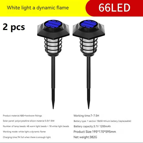Solar LED lamp for outdoor garden decoration - vue 12 sur 12