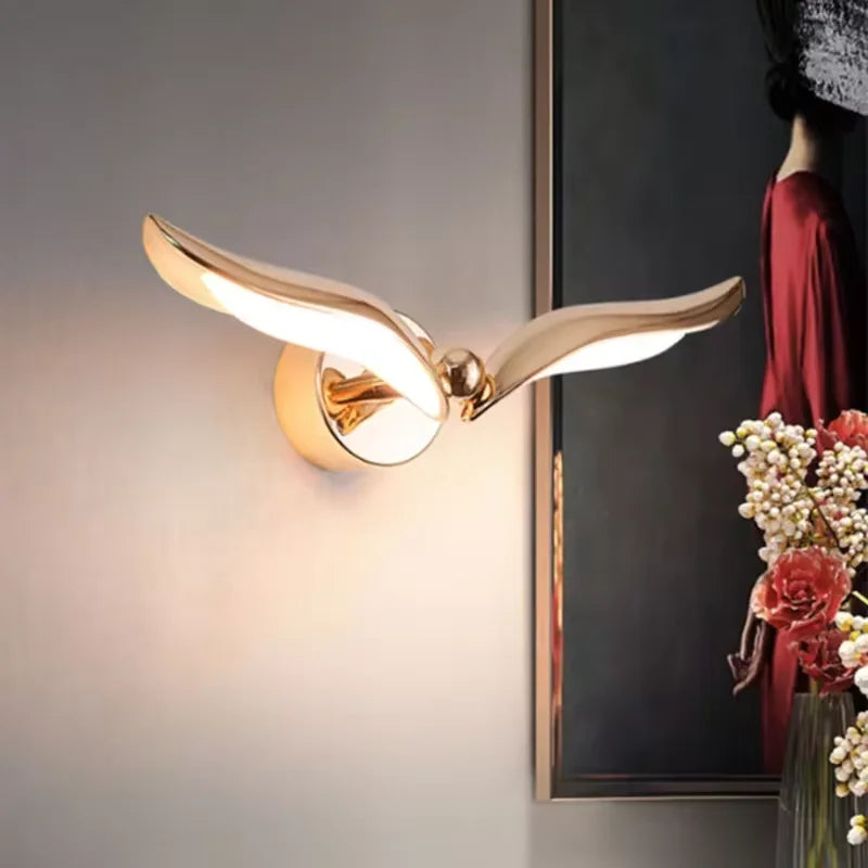 Creative seagull wall light for Nordic decor - vue 3 sur 8