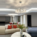 Dimmable crystal LED pendant light with magic ring