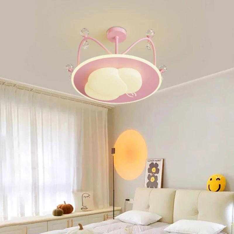 lampe créative en cristal pour chambre de princesse moderne - vue 4 sur 21
