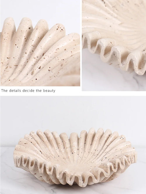 Modern wabi-sabi style marble storage tray artistic décor - vue 3 sur 8