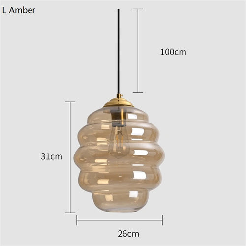 Modern nordic stained glass ball pendant light - vue 10 sur 15