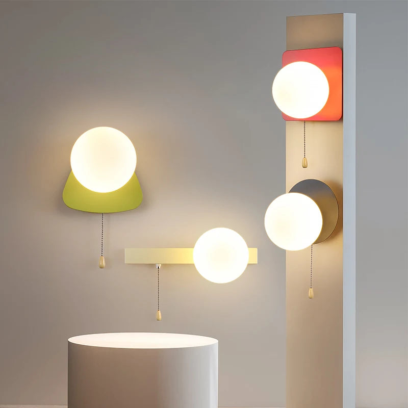 Colourful nordic wall lights