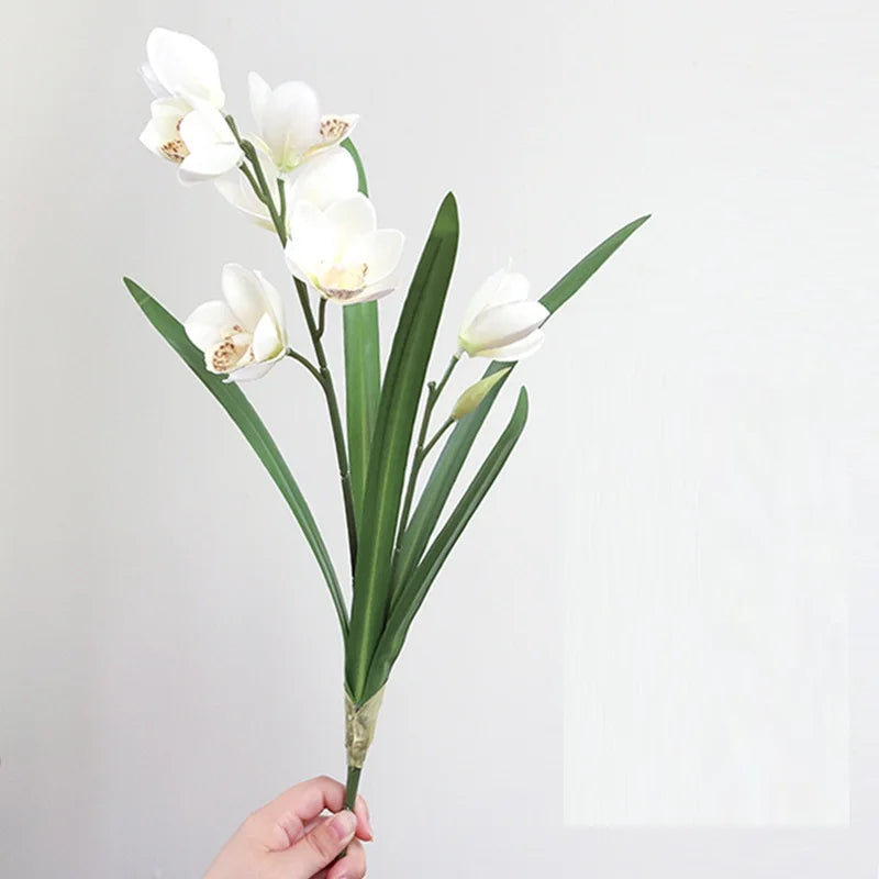Artificial cymbidium flowers for wedding and event decoration - vue 11 sur 11