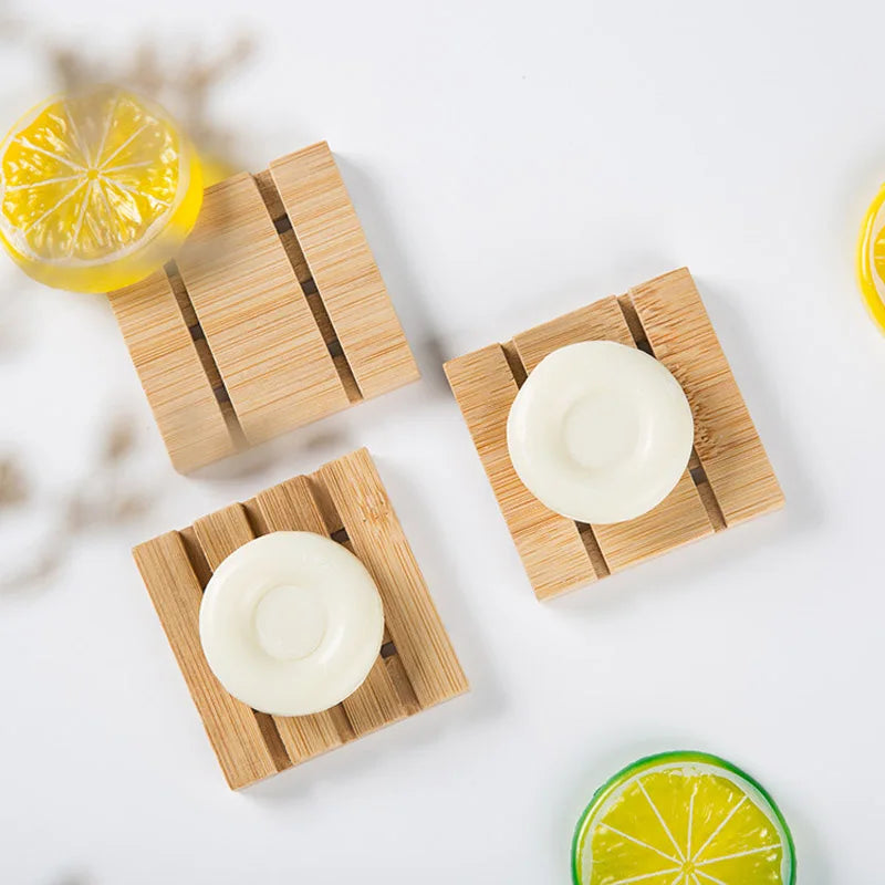 creative bamboo soap dish with essential oils and drainage