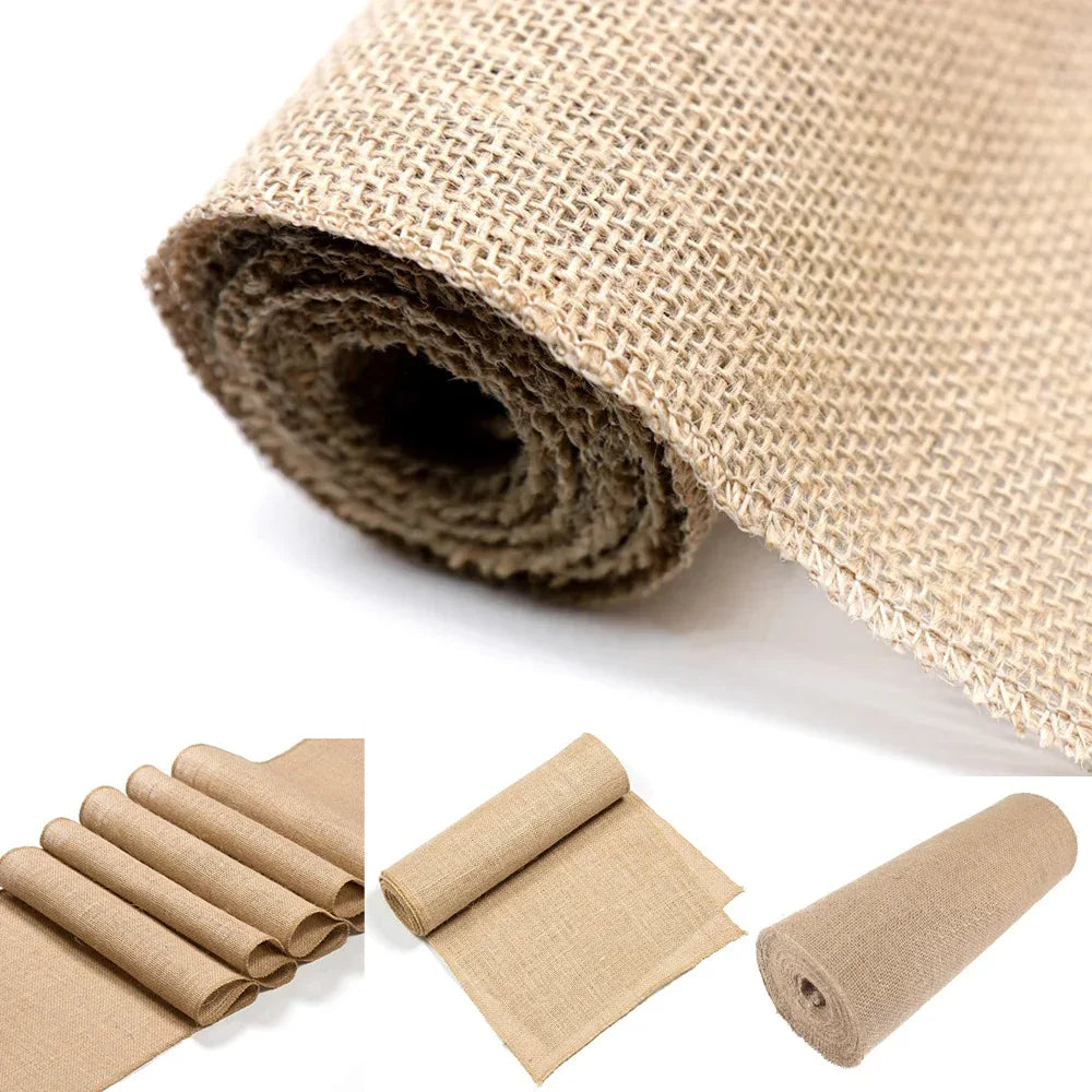 Jute table runner rustic wedding decoration