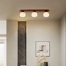 Nordic log pendant light Japanese tatami solid wood ceiling lamp